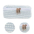 thumbnail image 4 of Unique Bargains 1 Pc Multi-functional Square Dots Makeup Bag for Travel Blue Plush, 4 of 5