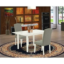 East West Furniture Dining Table- Parson Chairs, NOEN3-LWH-06
