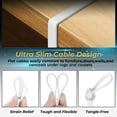 thumbnail image 4 of Ethernet Cable Cat 6 Flat Cable, Cat 6 Ethernet Cable 100 ft, Flat Wire Cat6 Ether Network Internet Cord - RJ45 Cable LAN Internet Ethernet Patch Cables Connector (White), 4 of 8