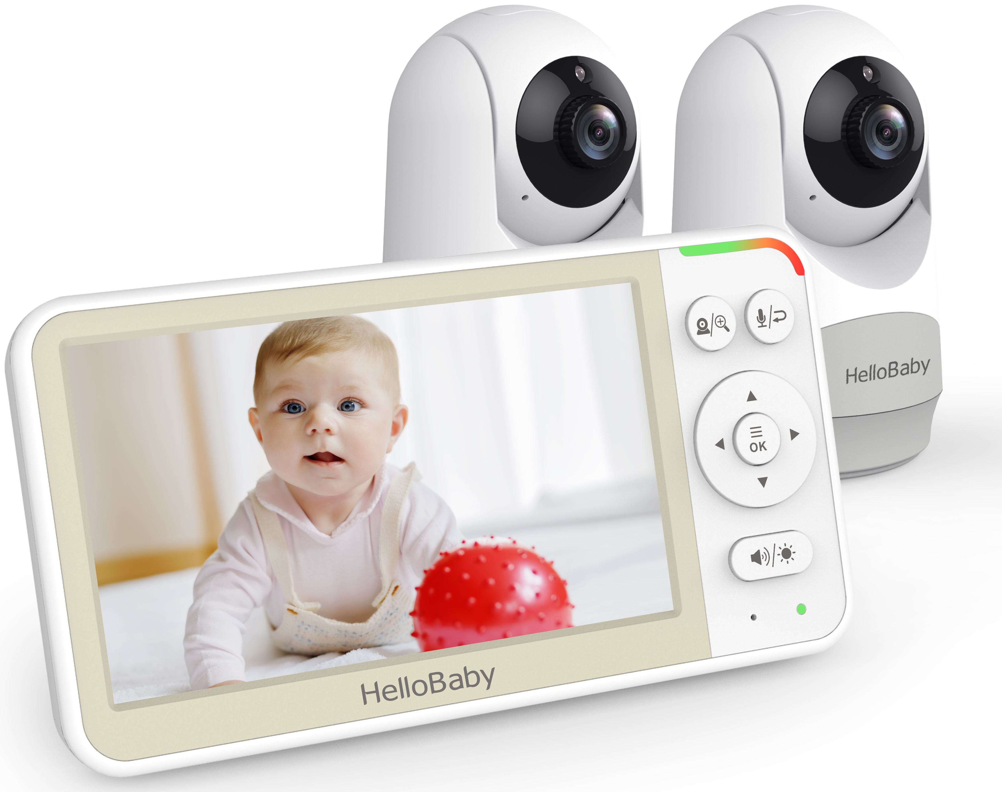 HelloBaby Video Monitor HB6256 with Dual Cameras, 5.0 Inch photo 1