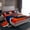 Deepblue Orange White, variant on jejeloiu American Rugby Helmet Twin Sheet Sets,Football Ball Games Bedding For Sport Lover 3 Pieces