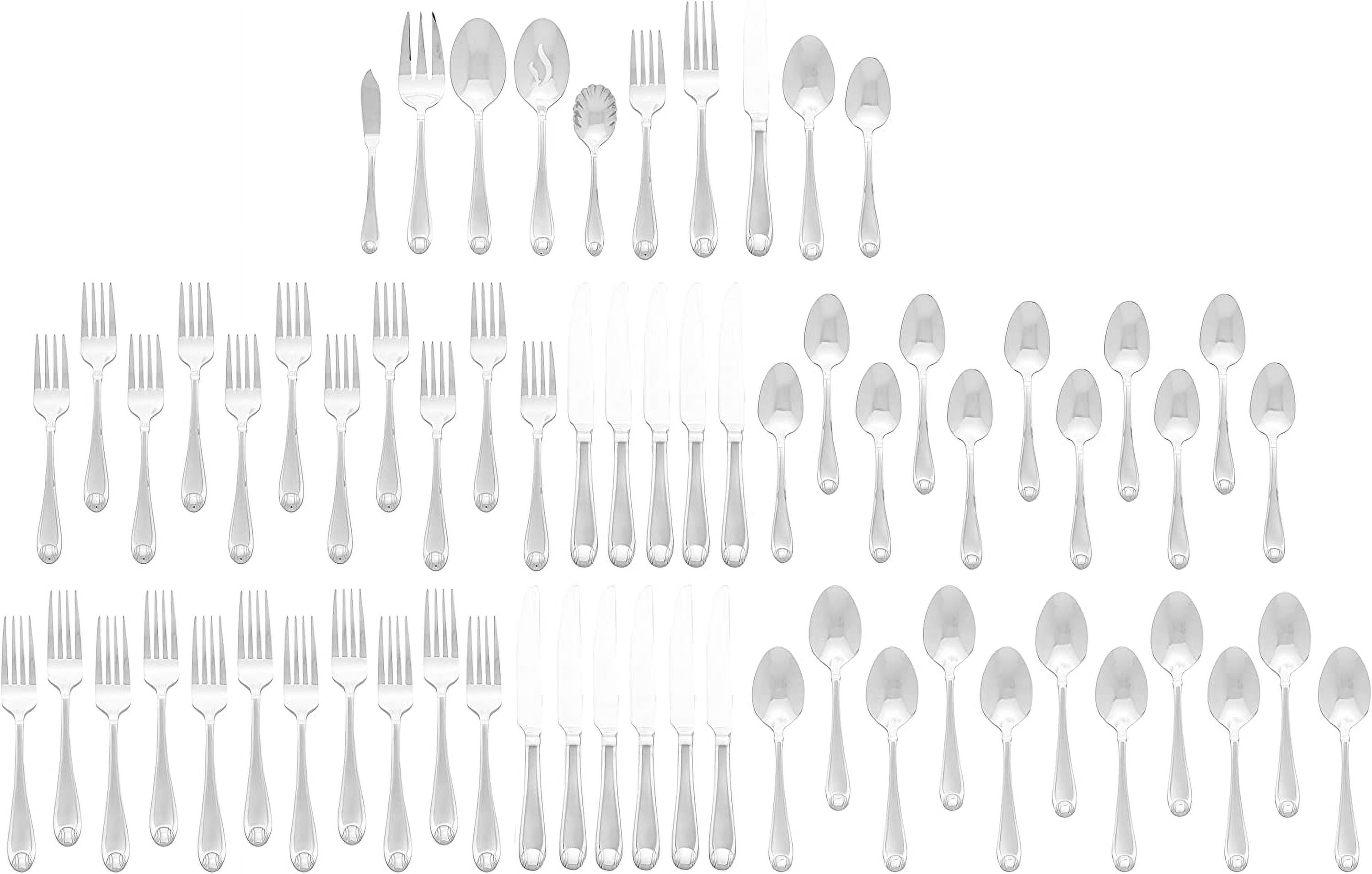 Vintage Oneida Satin Garnet Stainless Steel Flatware, Frost  5 Piece Serving Set SATIN GARNET Oneida 18/10 Stainless Steel Flatware FW65 main image 1