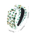 thumbnail image 3 of St Patrick's Day Headb ands Green Shamrock Knotted Hair B ands for Women Girls, Wide Top Knot Irish Day Parade Party Decoration Hair Hoop, 3 of 6