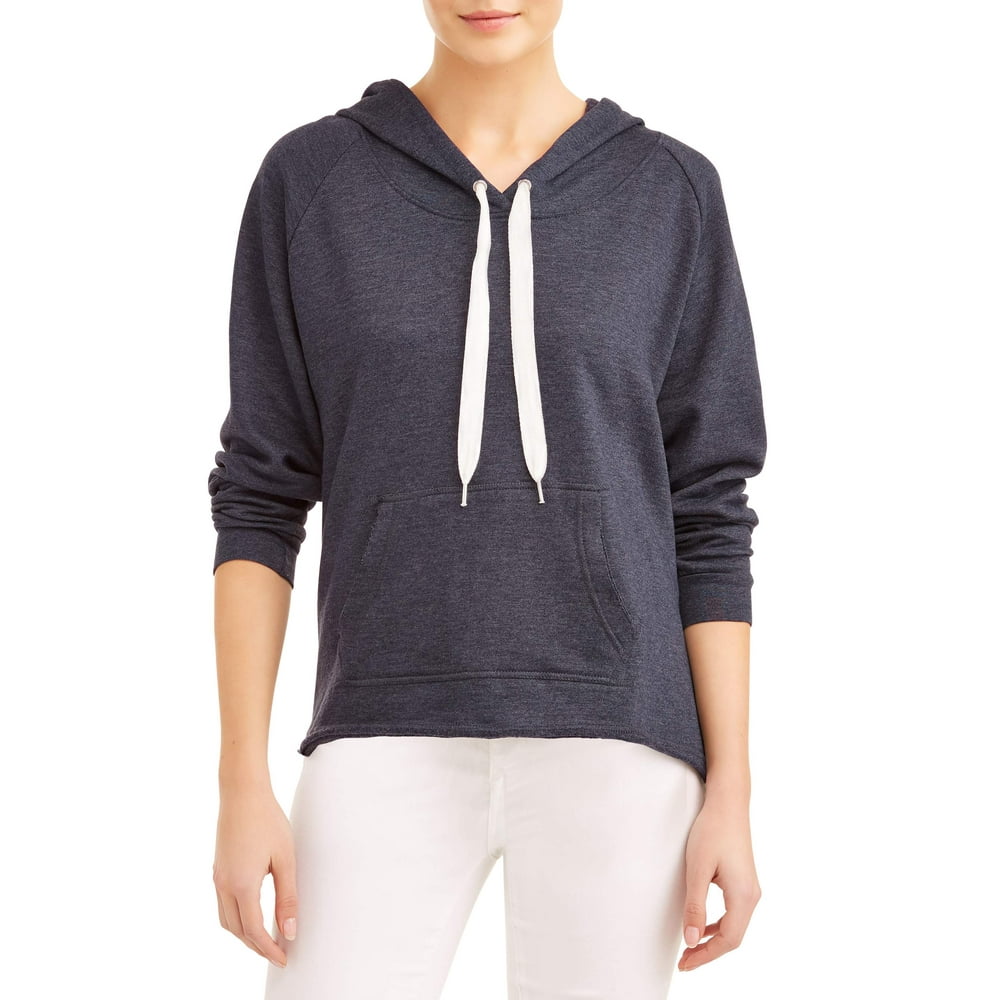 New York Laundry New York Laundry Women's Brushed Cross Over Crop Hoodie (SIZES S3X AVAILABLE