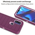 thumbnail image 3 of Moto G Pure Cases, 3 in 1 Sturdy Phone Case for Motorola Moto G Power 2022,Takfox Full-Body Shockproof Drop Protection Hybrid Bumper Rugged Rubber Cover Defend Matte Armor Phone Case -Wine Red, 3 of 9