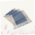 thumbnail image 3 of WEUVEB 1Ud Mantel Decorativo De Y Lino Resistente Azul Con Estilo Retro Para, 3 of 7