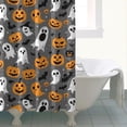 thumbnail image 4 of Halloween Ghosts Pumpkins and Bats Shower Curtain 72"x84" ,Bathroom Decorative Shower Curtains Set with 12 Hooks,Modern Waterproof Washable Shower Curtain, 4 of 6