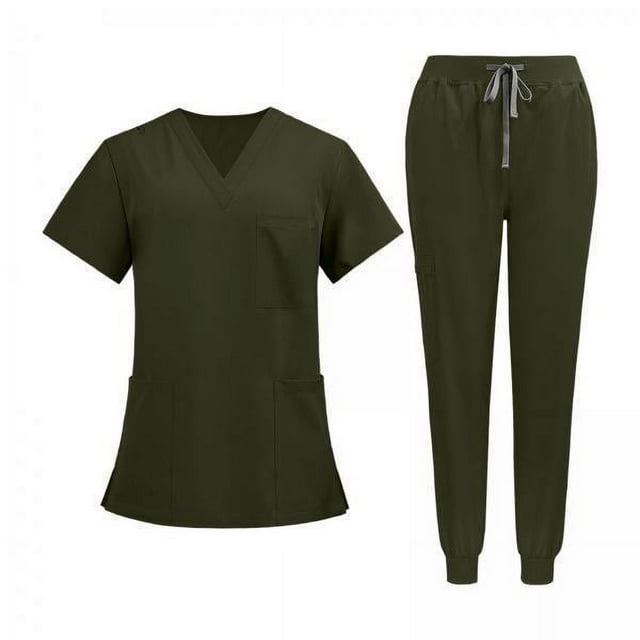 Conjunto de 5 Uniformes de Enfermería Strade Fareast Limited Ropa de Trabajo Talla L Color Verde