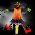 thumbnail image 2 of Dream House Crashing Witch Into Tree with Broom Climbing Witch Halloween Decoration, 2 of 8