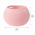 thumbnail image 3 of Large Woven Blanket Basket,Cotton Rope Laundry Basket Hamper with Handles, Decorative Nursery Basket Storage Bin for Toys, Clothes Organizer, Living Room, Bedroom, Bathroom (Pink), 3 of 8