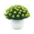 thumbnail image 1 of Planta artificial de ciprés semicircular amarillo en maceta para decoración realista para interiores y exteriores, 1 of 2