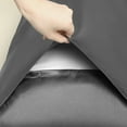 thumbnail image 4 of Unique Bargains Satin Pillow Cases Set of 2 Cooling Pillow Covers Dark Gray, 4 of 8
