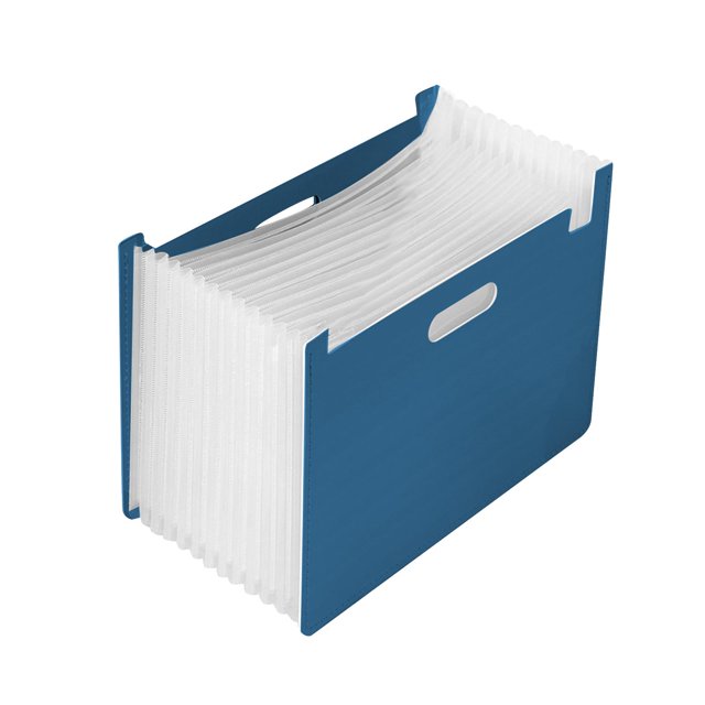 Almencla Accordian File Organizer Desk Organizer File Cabinet for Filing Cabinet Home Deep Blue