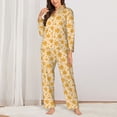 thumbnail image 2 of Sikiie Autumn Fall Yellow Leaves Pajamas for Women Set, Womens Pajama Sets, Lounge Sets for Women, 2pjs for Women-XX-Large, 2 of 7