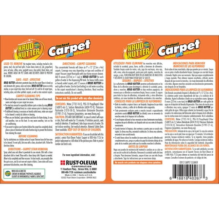Krud Kutter Instant Carpet Stain Remover Plus Deodorizer, Gallon