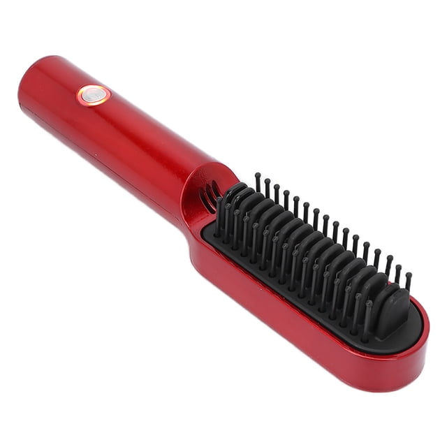 Cepillo alisador anti-escaldaduras, cepillo alisador de cabello, peine rizador de calentamiento rápido, cepillo alisador de cabello, aspecto llamativo