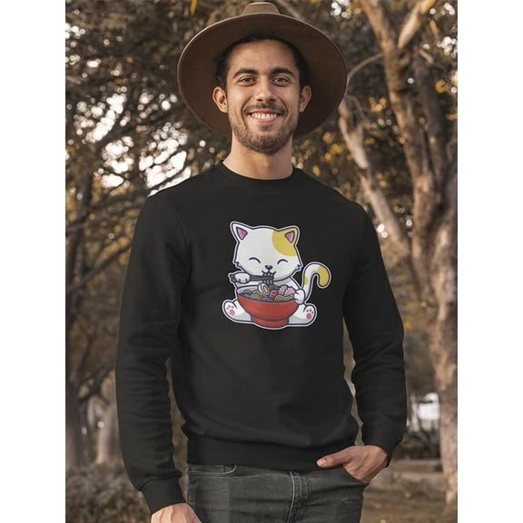 Ramen And Cat Sweatshirt Men's -GoatDeals Designs