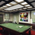 thumbnail image 2 of Billiard Wall Art Oil Billiard Wall Decor Colorful Canvas Pictures Retro Print Painting for Billiard Room Game Hall Home Decoration Framed Artwork 16''''x16'''' x 4Pcs, 2 of 6