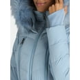 thumbnail image 4 of F.O.G. Women's and Women's Plus Belted Puffer with Faux Fur Hood, Sizes S-3X, 4 of 5
