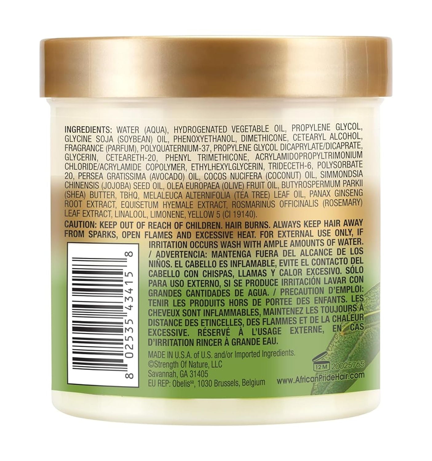 African Pride Olive Miracle Leave In Conditioner Creme (3 Pack), enriched with olive and tea tree oil to protect and condition scalp and hair, 15oz.