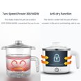 thumbnail image 3 of KRIBEE Electric Hot Pot Rapid Noodles Cooker 1.2L Stainless Steel Mini Pot with Temperature Control/PP, 3 of 8
