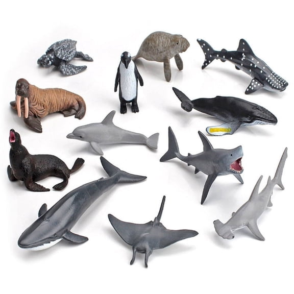MANNYA Mini Ocean Animal Figures Whales Sea Animal Easter Cake Top Decorations