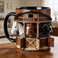thumbnail image 1 of Outdor Stable Theme Mug Custom Horse Lover Ceramic Cup With Heartwarming Design For Enthusiasts, 1 of 6