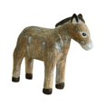 thumbnail image 3 of Figura de burro de madera, escultura artística, artesanía de animales versátil, adorno rústico para Blanco Marrón, 3 of 9