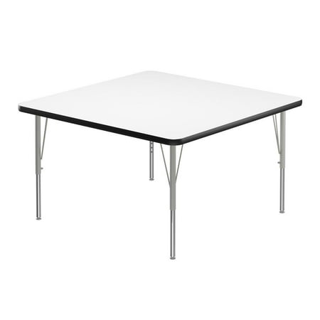 

Correll Inc. Deluxe High-Pressure Top Activity Tables 36x36 SQUARE WHITE SILVER MIST