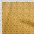 thumbnail image 4 of Soimoi Llama Alpaca Printed, Japan Crepe SatinFabric, by The Yard 54 Inch Wide, Decorative Sewing Fabric for Dresses Kimonos Gowns, Mustard Yellow, 4 of 5