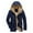 Blue, variant on Men's Winter Medium Length Padded And Thickened Coat With Pockets Jacket