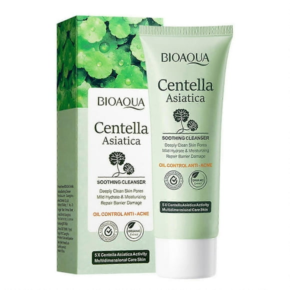 Centella Asiatica Facial Cleanser Moisturizing Oil Control Face Cleansing Face Wash Foam Facial Cleanser Skin Care 1pc