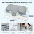 thumbnail image 5 of ABLEGRID Cervical Neck Pillow for Shoulder Pain Relief, Neck Support Pillow for Sleeping, Contour Memory Foam Pillow, Ergonomic Bed Pillows, Orthopedic Neck Back Pillow for Side Stomach Sleeper, Gray, 5 of 8