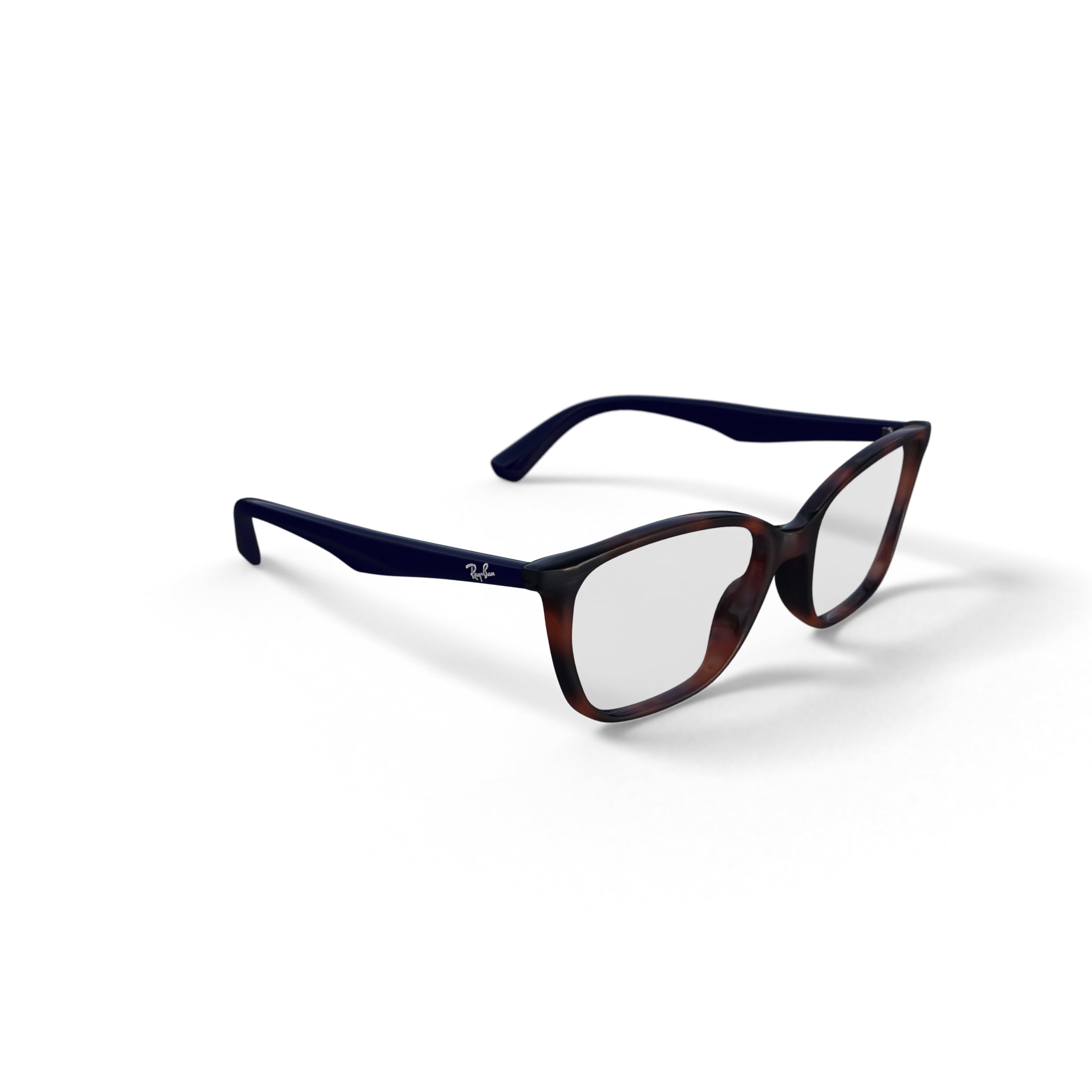 Ray-Ban Unisex Size 52 Rectangular Prescription Eyeglasses with Case, Light Havana/Demo Lens