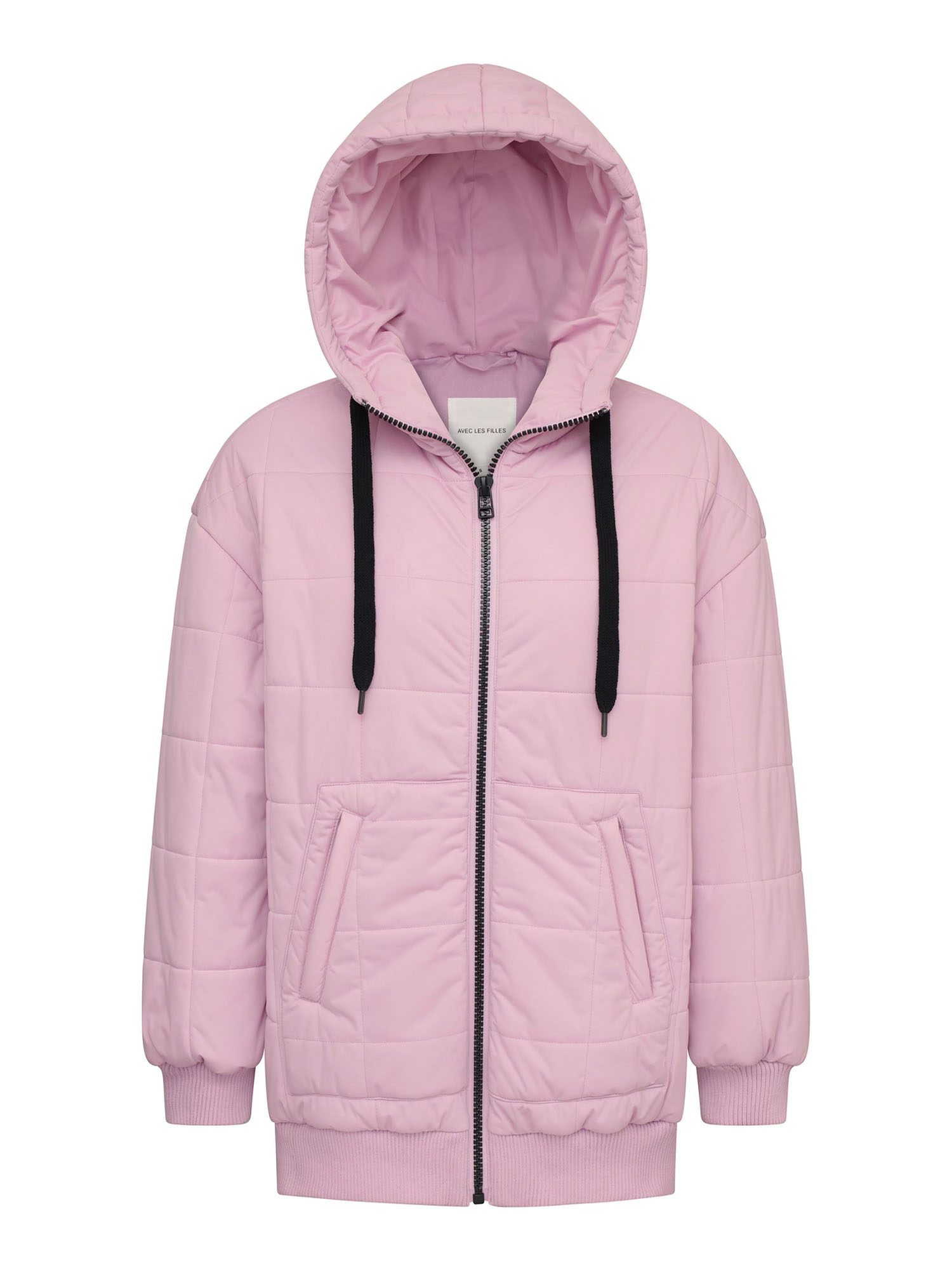 Avec Les Filles Women's Water-Resistant Quilted Hoodie Jacket 