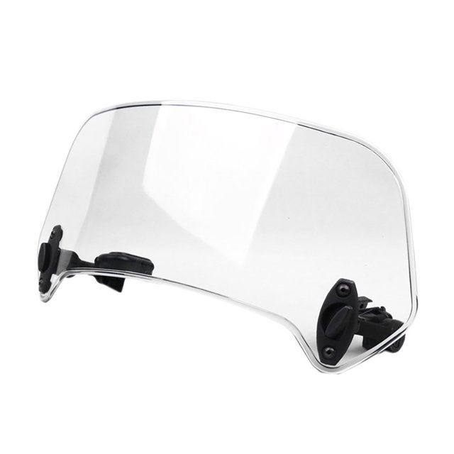 Transparent Color Universal Motorcycle Adjustable Wind Screen Extension Windshield Spoiler Air Deflector 28.5x12x21cm,1 x Windshield,Transparent Color