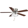thumbnail image 4 of Progress Lighting Airpro Collection, 4-Light LED Ceiling Fan Kit, Brushed Nickel, White Washed Alabaster Glass Shades, 4 of 7