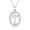 Silver, variant on Yndra Cross Necklace for Women,Dainty Oval Halo CZ Christian Pendant Necklace,18K Gold Plated Religious Jewelry Gift for Her Women Wife Mom