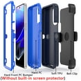 thumbnail image 7 of NIFFPD Moto G Stylus 5G 2022 Case with Screen Protector Full Body Shockproof Phone Cover with Belt-Clip Holster Dark blue&Blue, 7 of 7