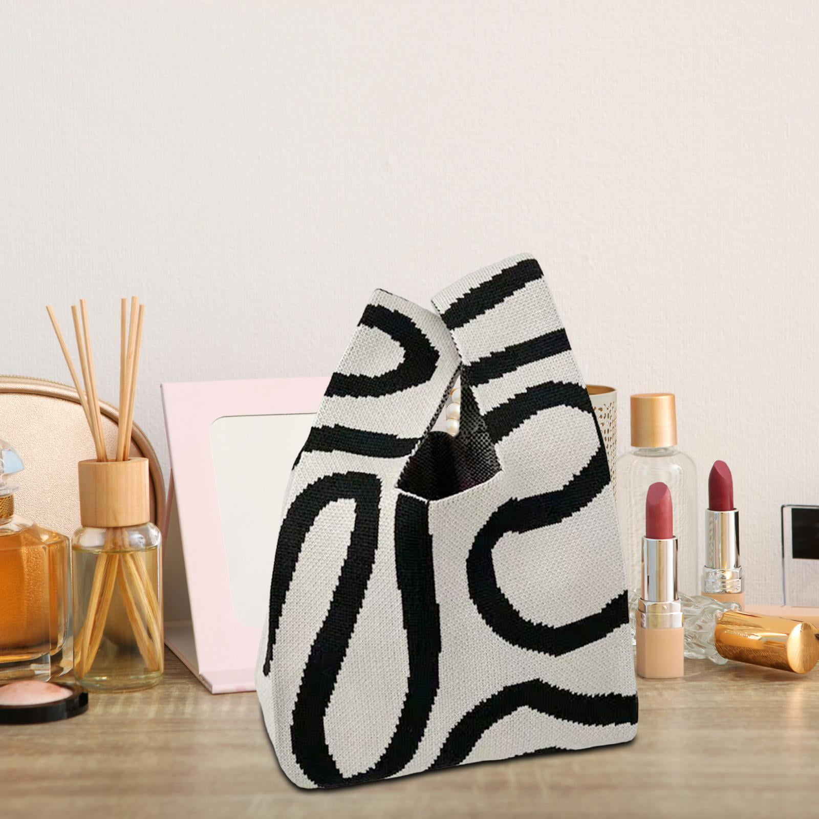 knitted Women Wallet,Knitted Women Handbag color Reusable Purse,Women Shoulder Bag Crocheted Aesthetic,Women Shopping Bag Summer Beach Fashionable,Boho Tote Bag Portable Travel Crossbody,Hand