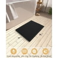 thumbnail image 2 of Upgraded Waffle Bath Mat, Super Absorbent Non Slip Bath Mats for Bathroom Floor, Machine Washable Bathroom Rugs with Tassels, Rubber Backed Bathroom Mats, Ultra Soft,Black 17" x 24", 2 of 8