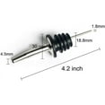 thumbnail image 2 of EIMELI Wine Pourers Stainless Steel Liquor Spouts Bottle Pourer Stoppers with Cap for Alcohol, Olive Oil, Wine,Stainless Steel Pourers,Speed pourer,Black & Gold (4 Packs), 2 of 7