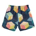 thumbnail image 7 of FORMRS Boys Swim Trunks Quick Dry Mesh Liner Boardshorts Sizes XS-XL, Blue Cubes, 7 of 7