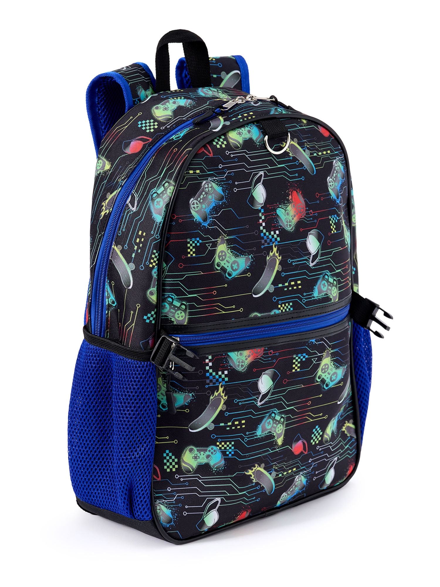 Schoolyard Vibes 17" 3 Piece Backpack Set with Headphones and Kids Lunch Box