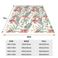 thumbnail image 3 of Honeii Lilies Flowers Print Fleece Blanket - Throw Blanket for Bed, Sofa, Couch, Camping, and Travel , Microplush Ultra Soft Warm Blanket-50"x40", 3 of 7