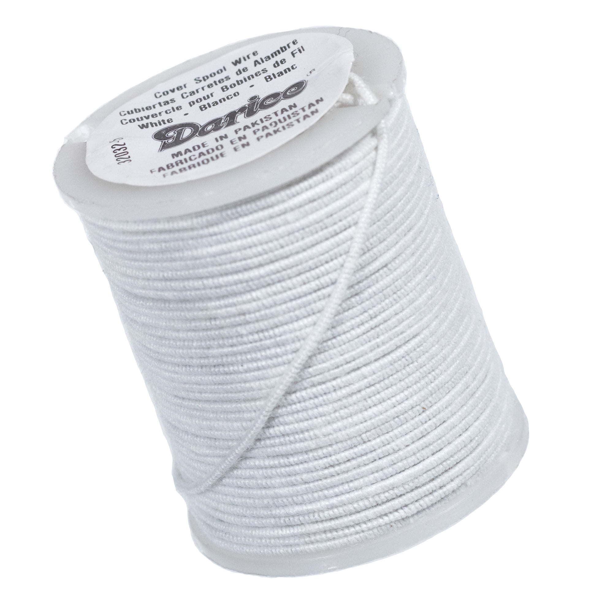 30 Gauge 10 Yards Cloth Covered Wire White