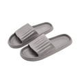 thumbnail image 2 of Tuobarr Womens Slides Women Men Slippers Home Couple Shoes Indoor Outside Soft Soled Slippers Gray US Size 8.5, 2 of 4