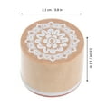 thumbnail image 2 of EeaseCA 6pcs Retro Wooden Round Seals Decorative Scrapbook Stamps (Random Style), 2 of 7