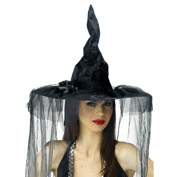 Deluxe Winding Adult Halloween Witch Hat