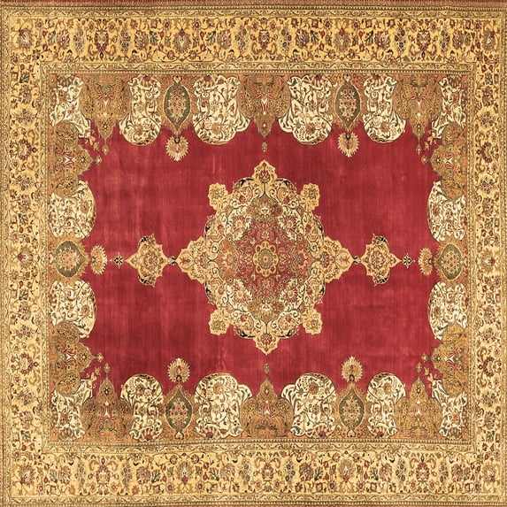 Ahgly Company Indoor Square Persian Brown Traditional Area Rugs, 7' Square